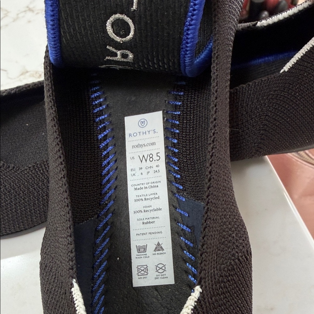 Rothy's Black and Blue Women's Flats - Picture 3 of 5